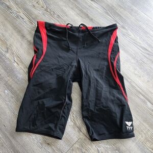 TYR Black and Red Swim Jammers